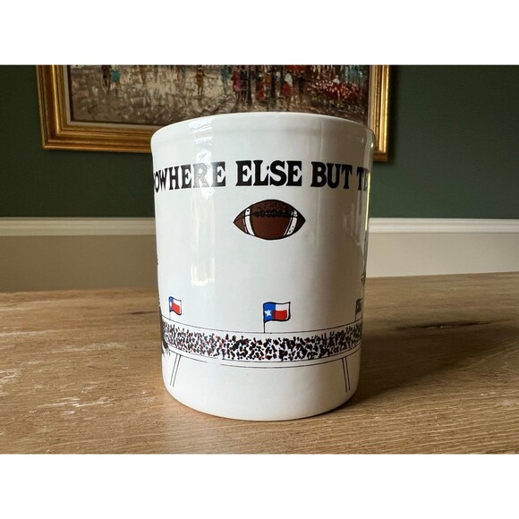 Nowhere Else But Texas Football Armadillo Coffee Mug Cup Drinkware by Kiln Craft - Picture 2 of 6